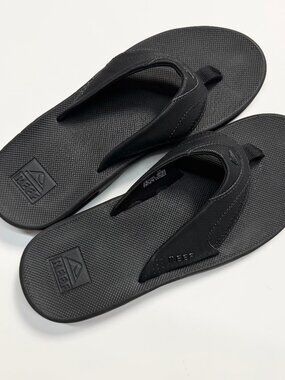 REEF Fanning Men's Flip Flops in Black Size 11 - Like New